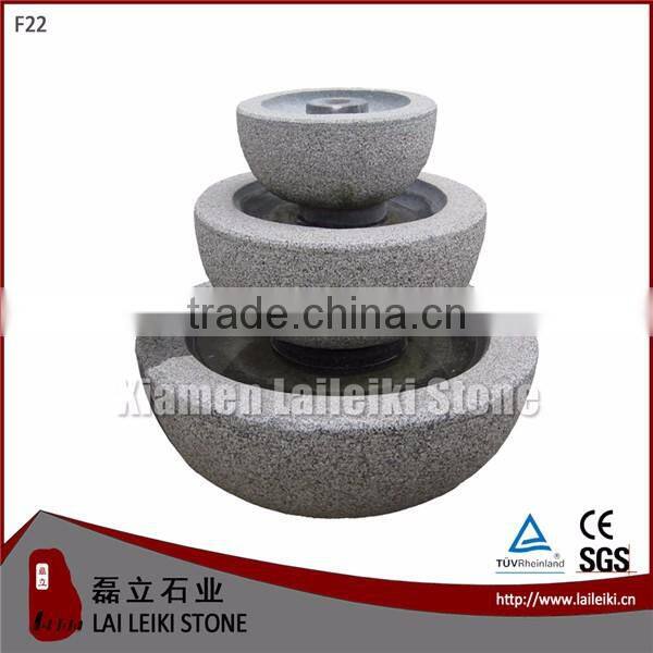 Nature stone garden spiral granite water fountain