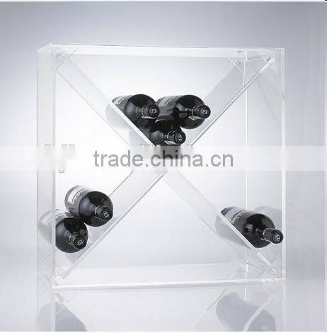 clear acrylic wine bottle holder for hotel/resturant/bar/home