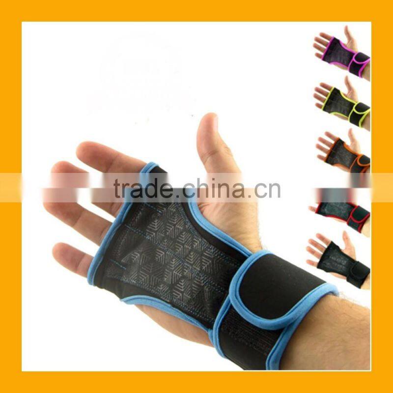 Full Palm Protection Neoprene Grips With Slicone Dots Power Lifting Weight Grips