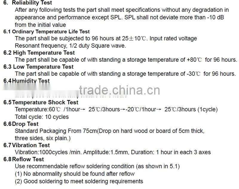 8.5*8.5*3mm Passive SMD Buzzer with Side Sound 8503 MLT-8530 AAC 3V Buzzer