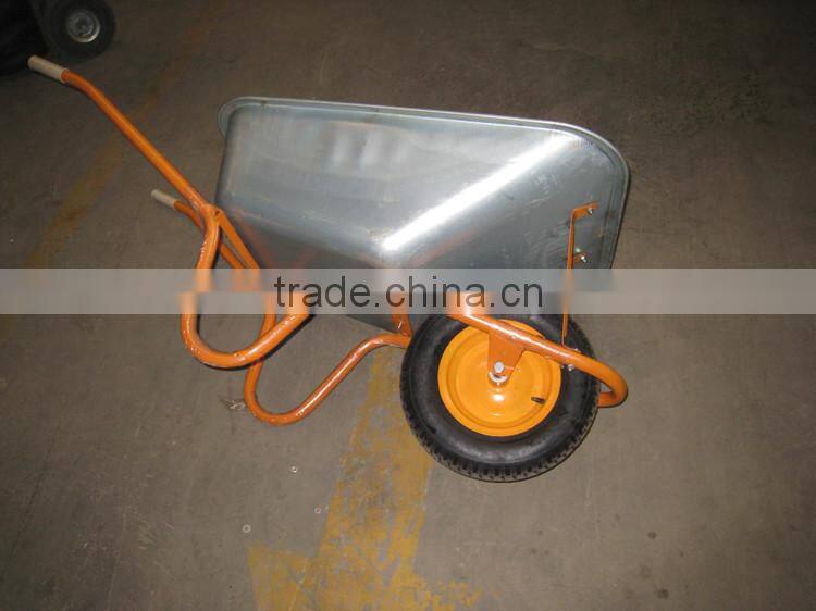 american agriculture concrete building wheel barrow galvanized tray PU wheel