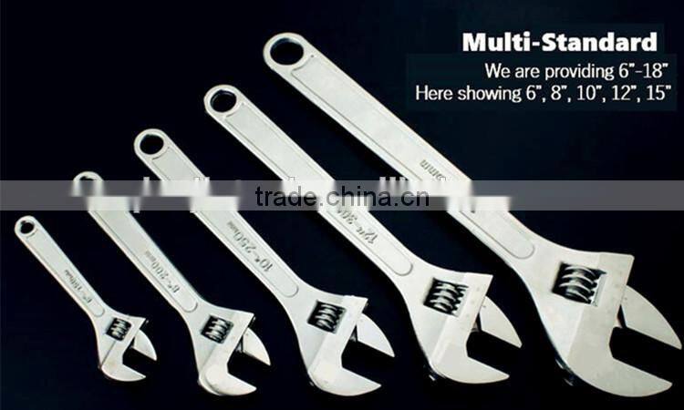 QJ-T22 New arrival adjustable spanner wrench with dipped handle