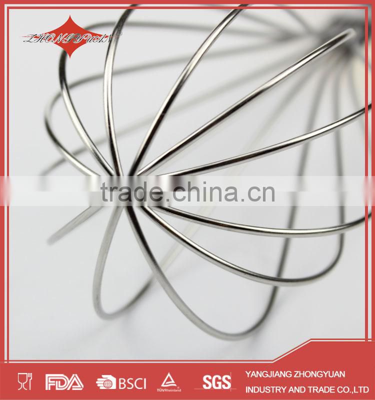 stainless steel kitchen egg whisk with ps handle