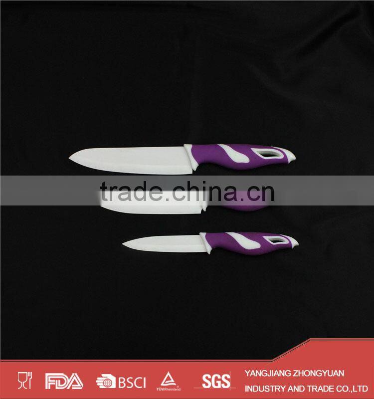3pcs colored ceramic knife set with color box