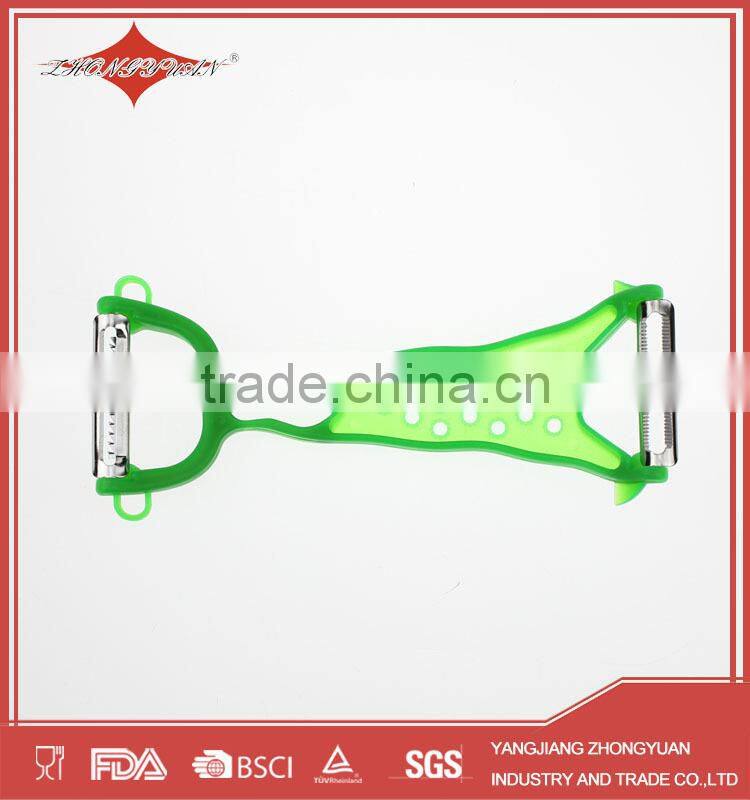 Mutil-functional stainless steel peeler with full hand pp handle