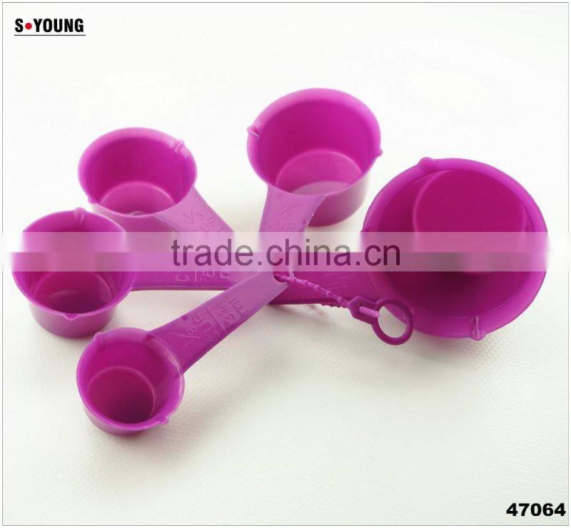 47064 Set of 5 pcs Plastic Kitchen Baking Measuring Measure Spoon Cup Set NEW