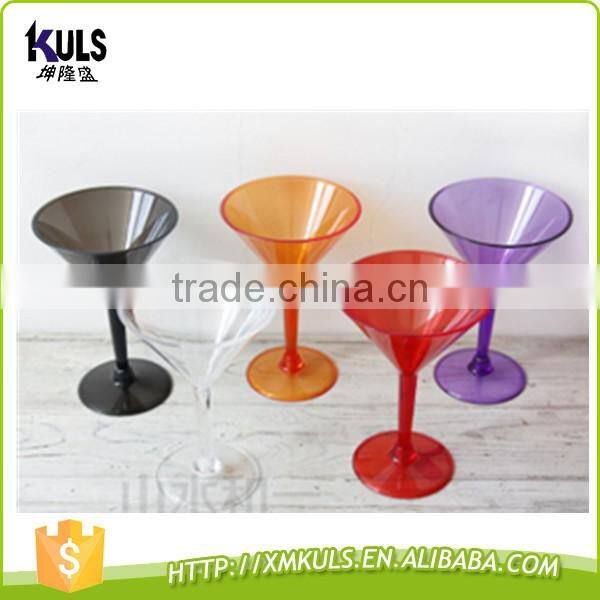 Hard plastic 200ml Disposable Bar cocktail Martini cup