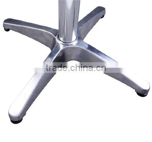 24" Silver Stainless Steel Square Top Adjustable Height Bar Bistro Table