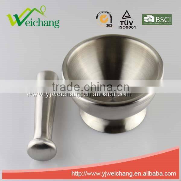 WCJ524 Premium Food safety Stainless Steel Kitchen tools MORTAR PESTLE SET