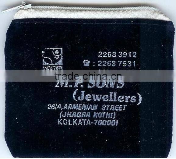 Promotional velvet jewellery pouch