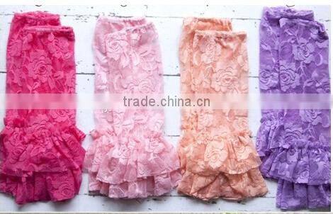 2014 wholesale cute lace leg warmer candy colours ruffled baby leg warmers