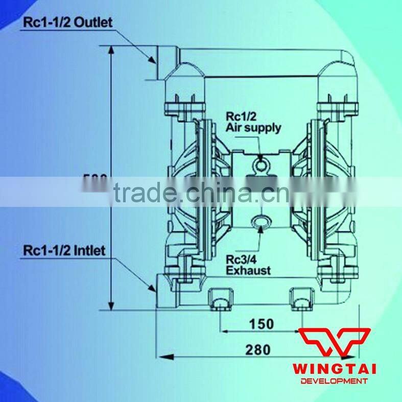 1.5" Pneumatic Diaphragm Pump For Chemical Industry