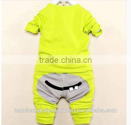 children clothing set high quality cute print clothing set