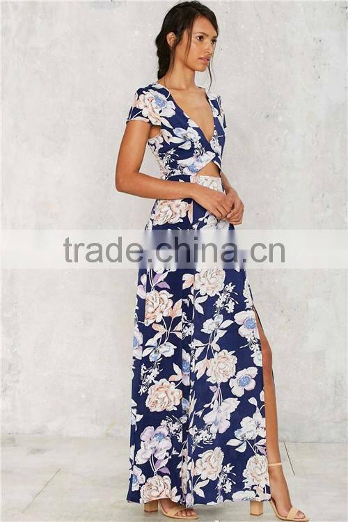 2017 Fashion latest designer one piece long styles maxi dress