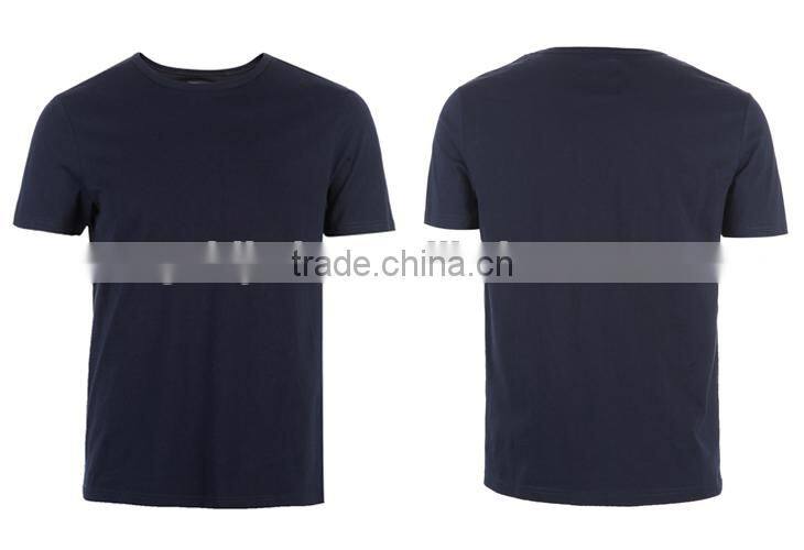 100% cotton plain round neck slim fit tee shirt man t-shirt