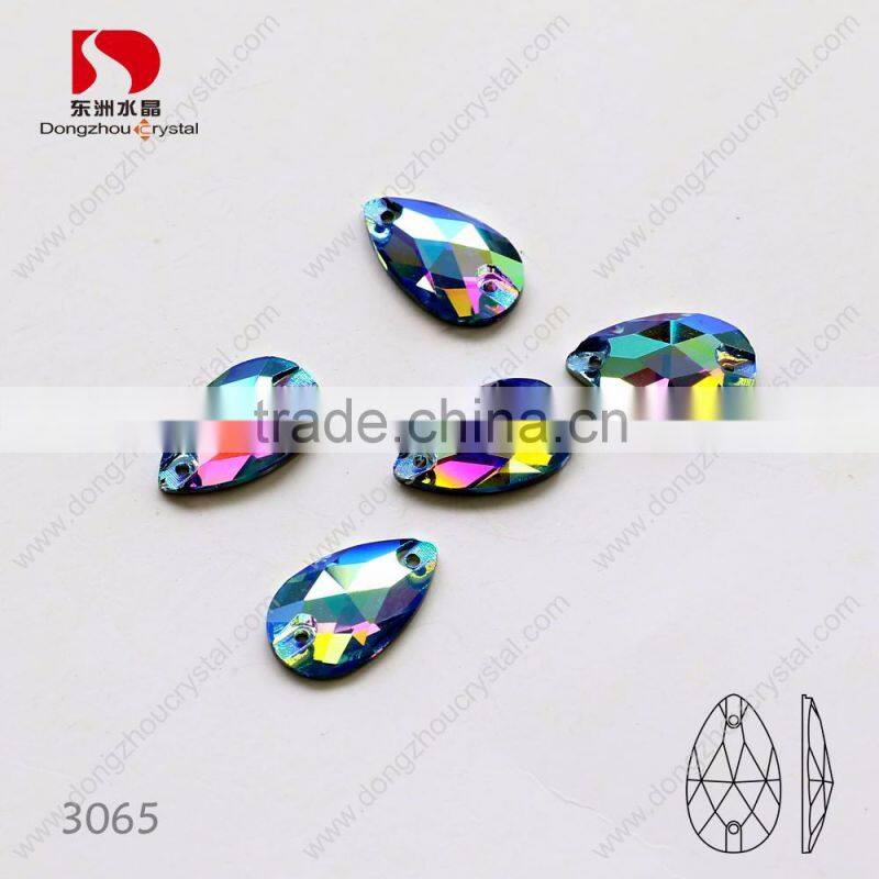 Wholesale tear drop sew on rhinestone,bulk sold crystals for dresses/jewelry/shoes/bags decoration