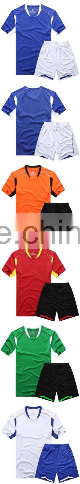 Dry fit Interlock Soccer uniform Wholesale new season 2015 soccer uniform with mesh