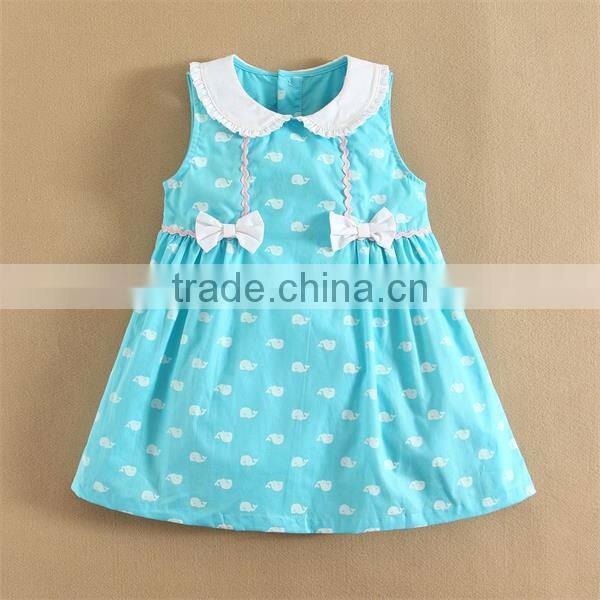 Fashion 2015 Newest Summer Woven Design Cotton Baby Top for Girls from 12Months to 6 Years
