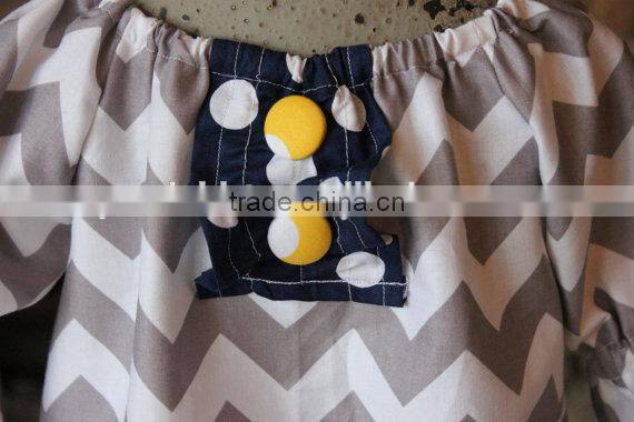 Fancy Christmas Chevron Material Baby Girls Frocks Christmas Dress For Gilrs' Dresses