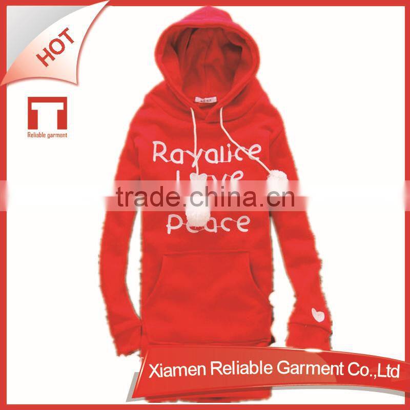 Warm girls red winter korean fashion hoodies