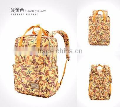 curved shoulder strap unisex light yellow backpacks