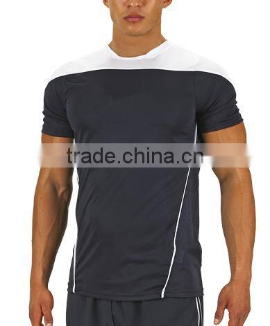 Men Bodybuilding Gym Fitness 100% Polyester Running T Shirt