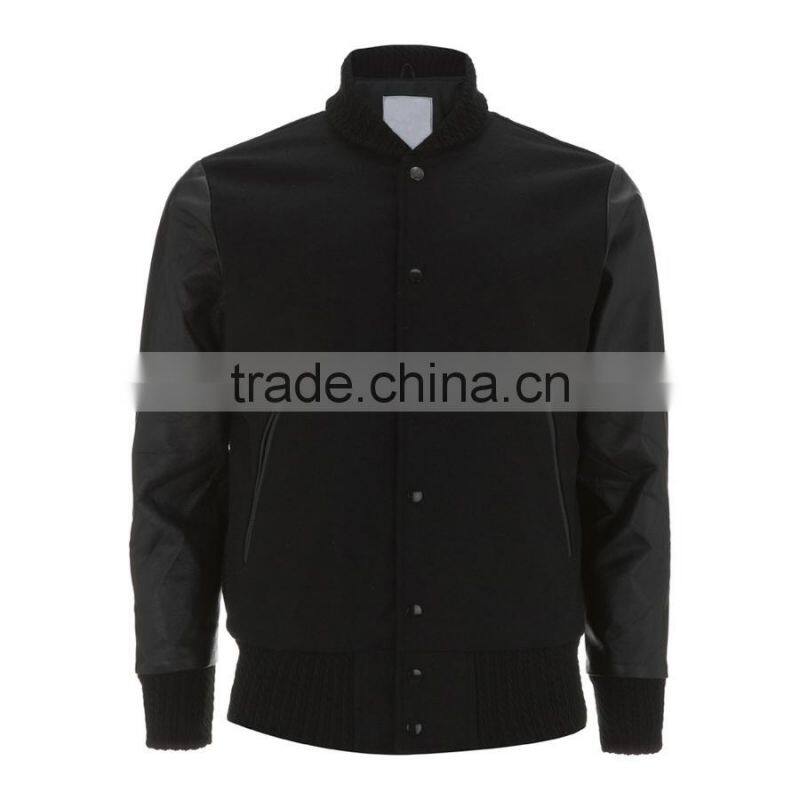 varsity jacket with leather sleeves for men,wholesale leather jackets for men