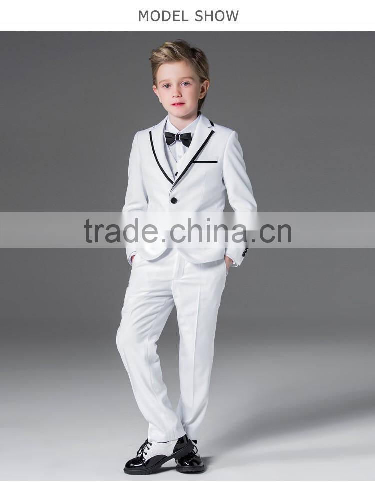 ELPA NXB0082 designer 3 piece flower boy white wholesale kids suit