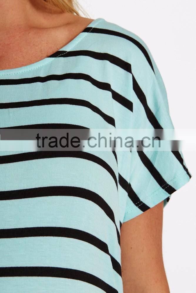 Fashion Ruched Sides Classic Striped Cap Sleeve maternity clothes 2016