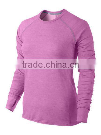 simple soft Crew Neck Sweatshirt women soft stretch jersey