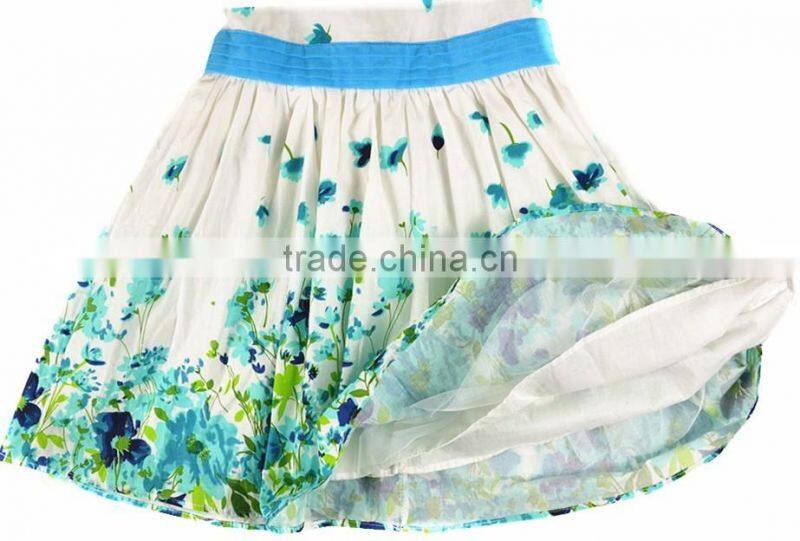 Latest summer custom designs flower printing net fomal kids dresses