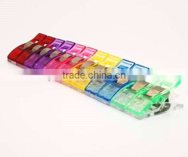 75 PCS colorful sewing binding plastic spring wonder clips-2.7x1.0cm