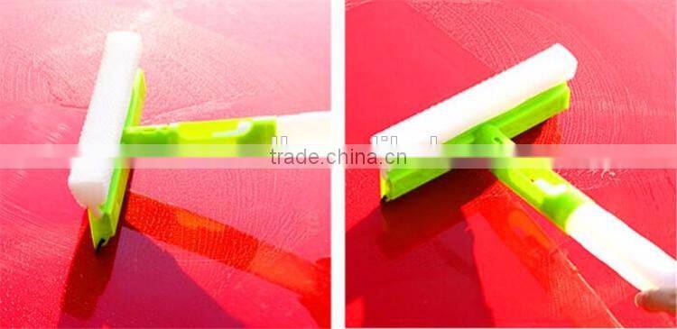 3 in 1 spray window squeegee with sponge and rubber, window cleaner, glass window cleaning wiper