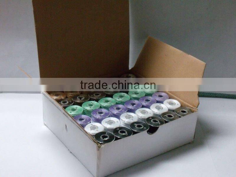 Different plastic side prewound bobbin thread