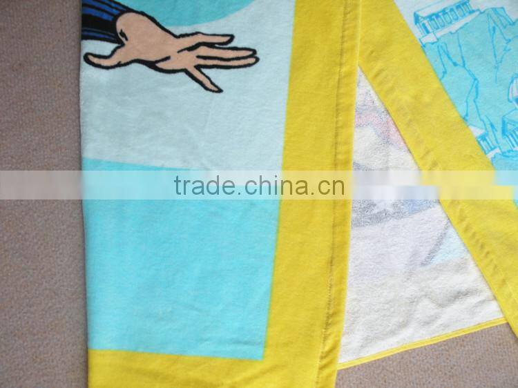 100% cotton reactive printed animal hooded towels