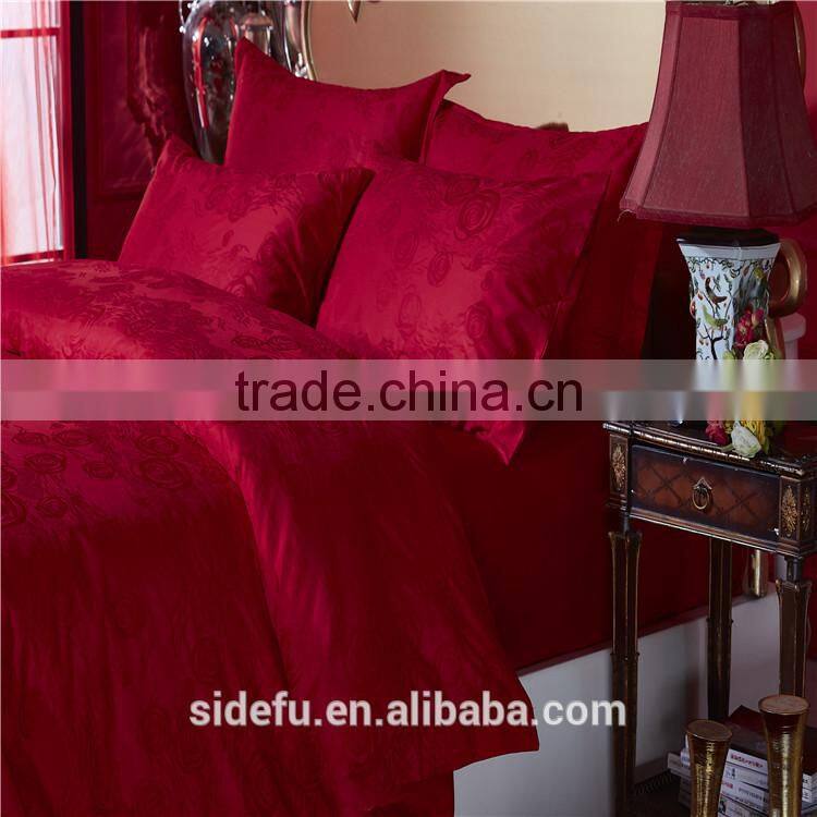 Hot Selling Romantic Jacquard 100 Cotton Luxury Wedding Bedding Set