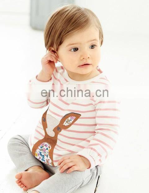 Animal friends baby jersey play set children wear hot sale girls wear sets