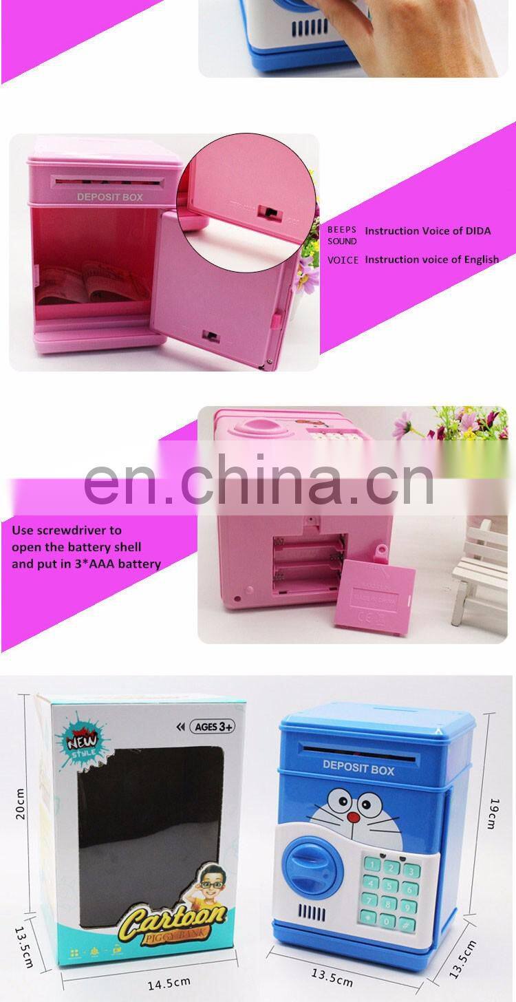 Hot Selling Plastic Intelligent ATM Money Saving Box Toys for Kids