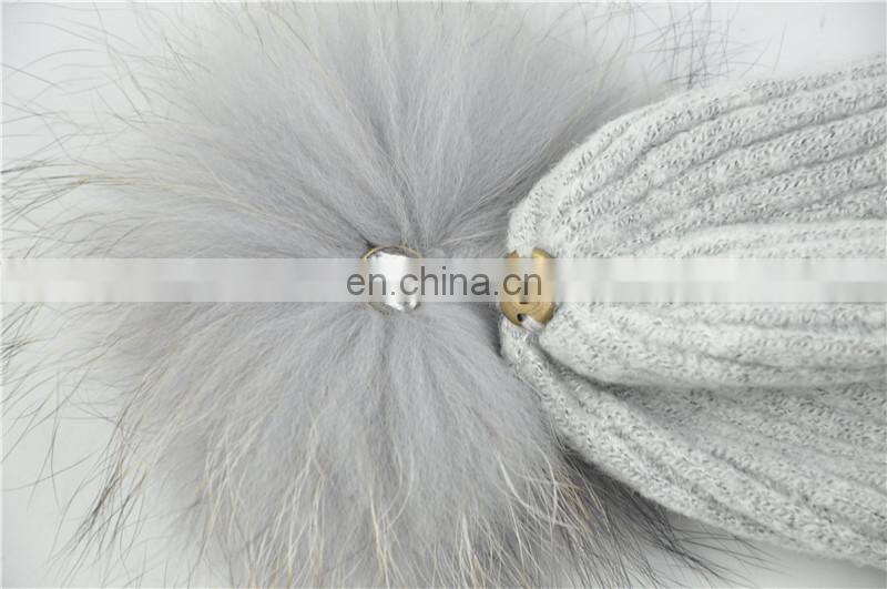 Headband Warm Fur Pom Pom Hat Wholesale Baby Knitting Crochet Hat