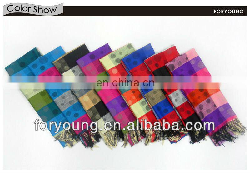 polka dot woven scarf