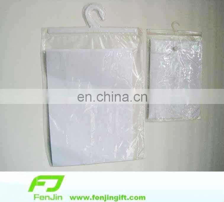 flat pvc bag with cardboard insert