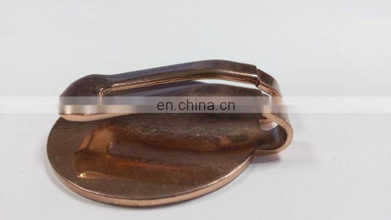 Custom American style hat clip in die cast process and shiny copper plating