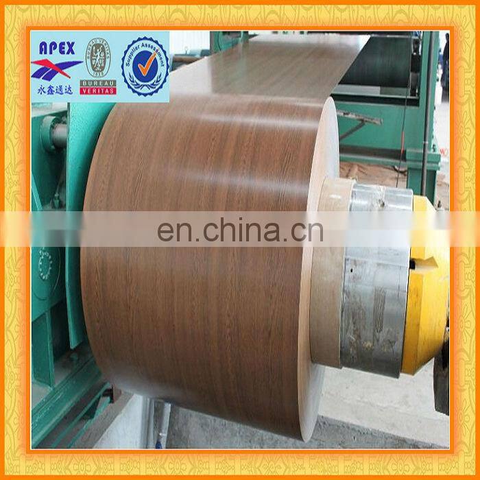 wooden grain coated PPGI PRE-PAINTED HOT-DIP ZINC COATED COIL FOR DECORATION