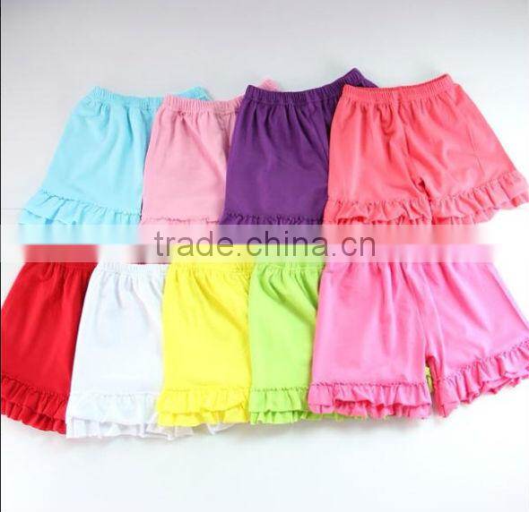 hot sell baby cotton Dot ruffle shorts short pants for kids
