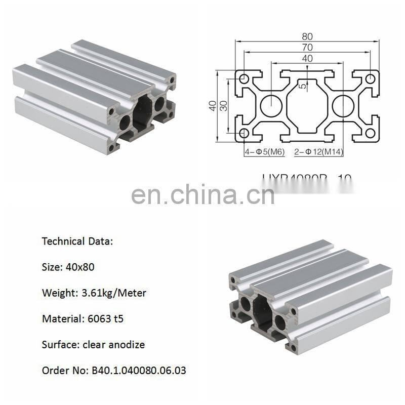 40x80 Aluminium Profile For Aluminium Frame Toshine-8-4080