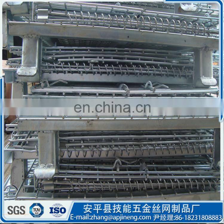 metal Turnover box ,stackable wire mesh container,metal wire mesh stacking basket
