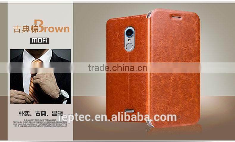 MOFi Hot Sale Customed PU Leather Flip Cell Phone Cover Case for ZTE N939ST, ZTE V5 3