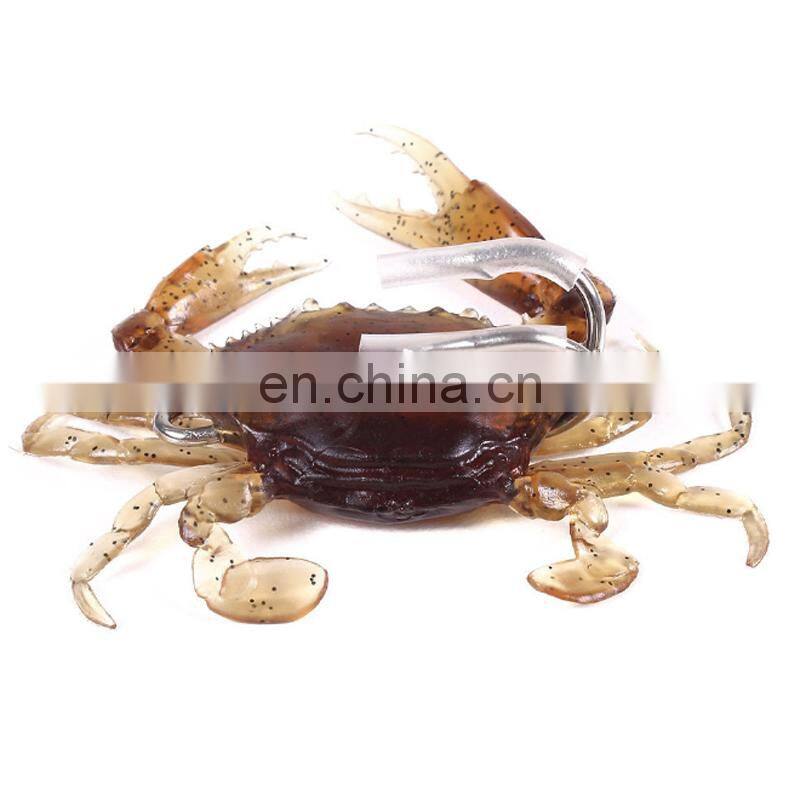 Amazon High Quality 6 Colors Sinking Saltwater Ice Fishing Biats 8cm 19g Soft Crabs Fishing Lures