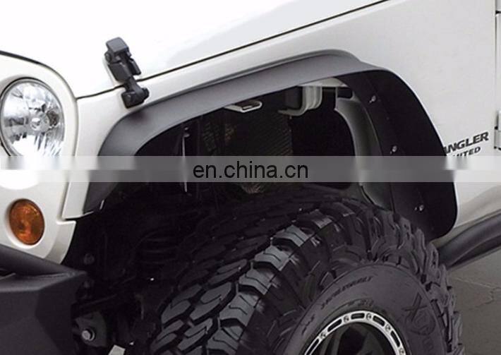 Steel Flat Style Fender Flares for Jeep Wrangler JK 2007-2017 J064