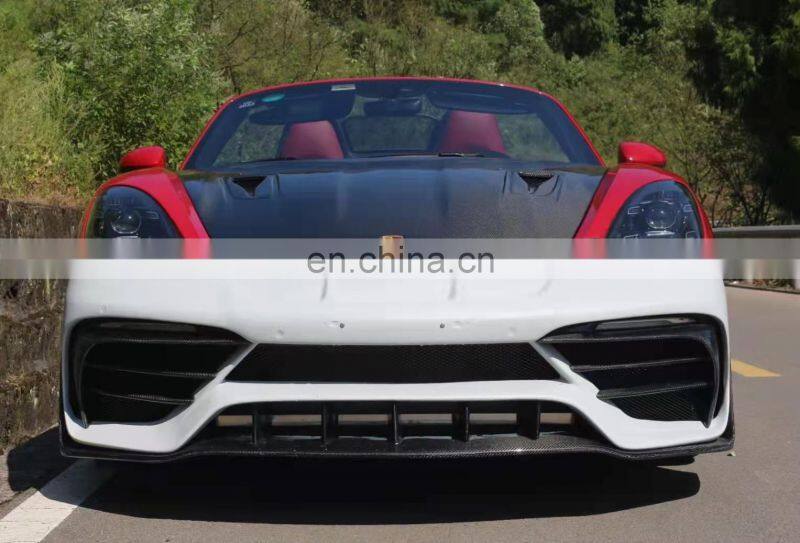 Runde Resin Or Carbon Fiber Material For Porsche Boxster 718 PD Style Body Kit Front Bumper Side Skirt Rear Lip Spoiler Fender